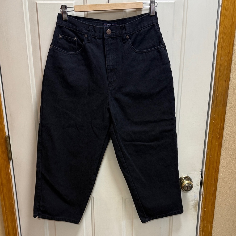 Vintage Bill Blass Jeanswear Black High-Waisted Capri Cropped Jeans